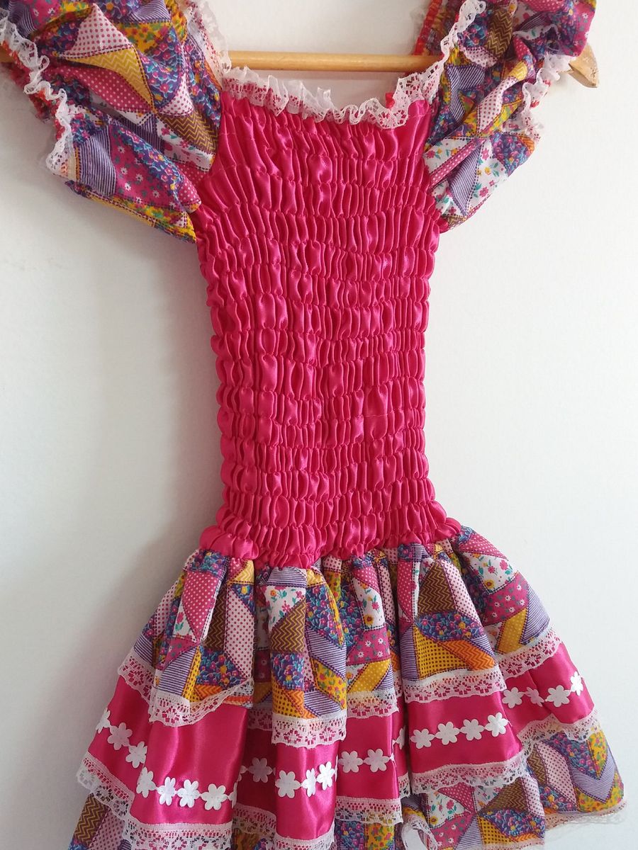vestido junino ombro a ombro
