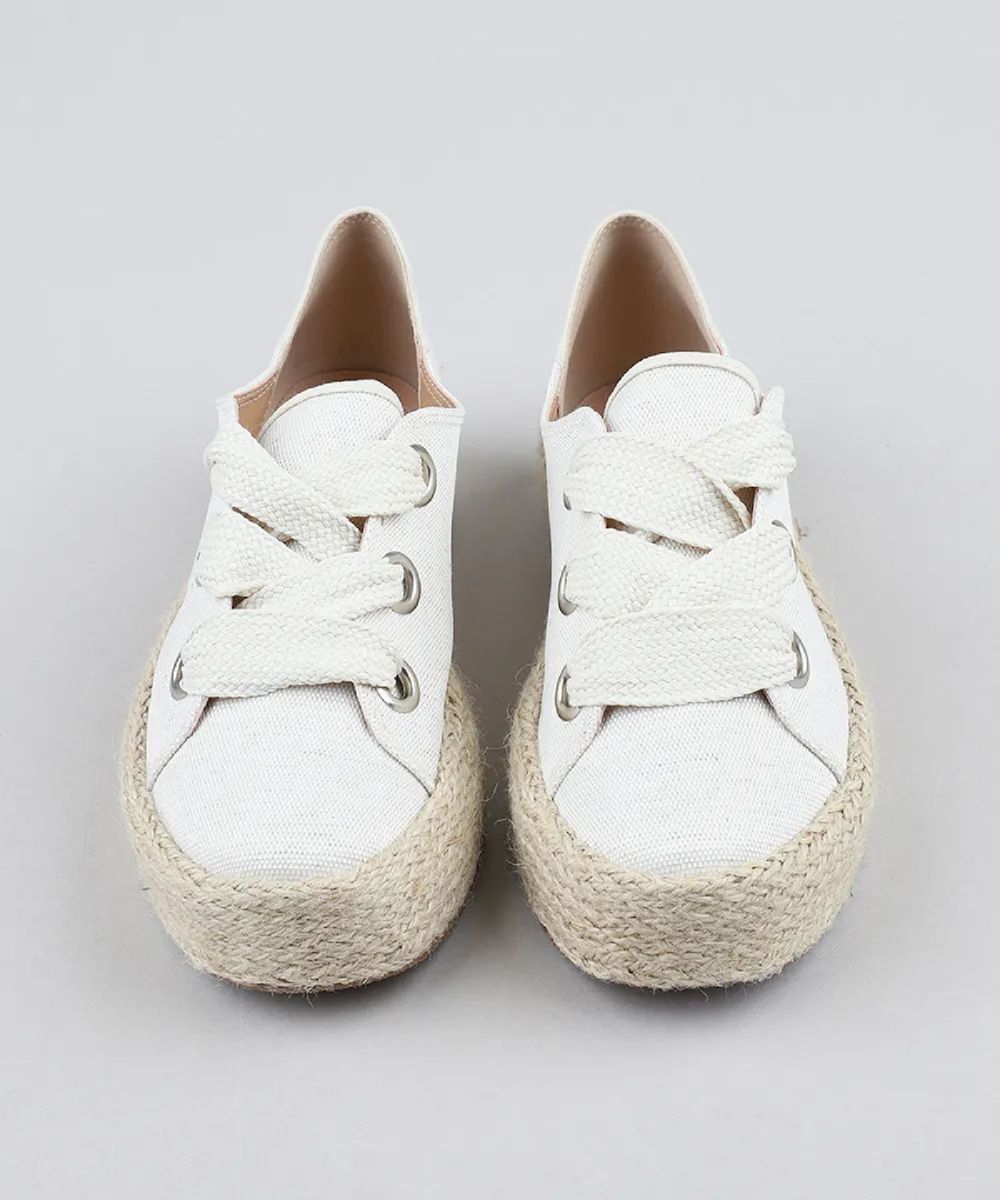 tênis flatform beira rio com corda branco