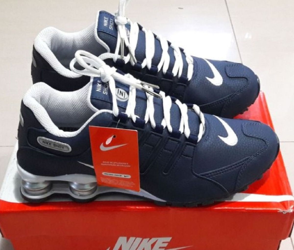 nike shox masculino azul