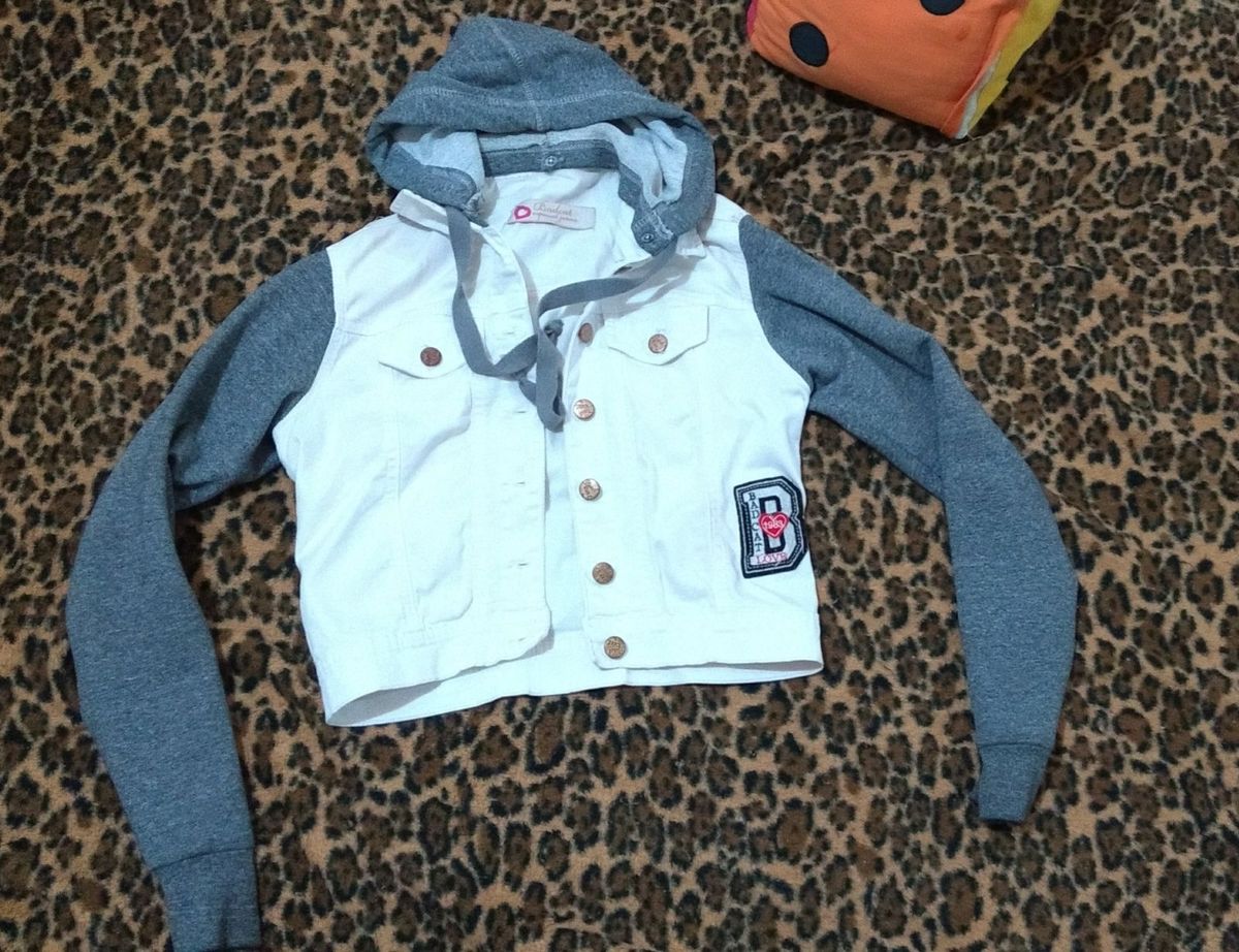 jaqueta jeans feminina bad cat