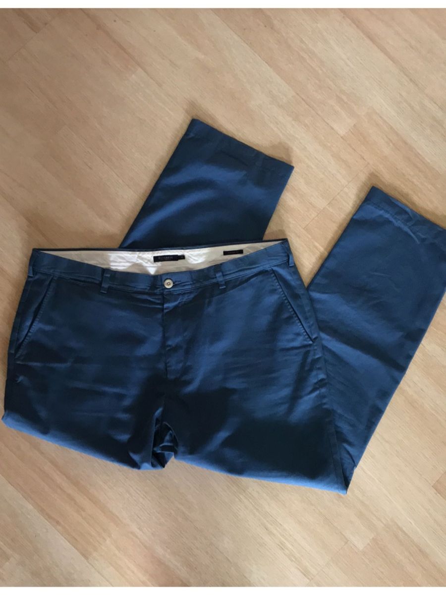 calça social de algodão masculina