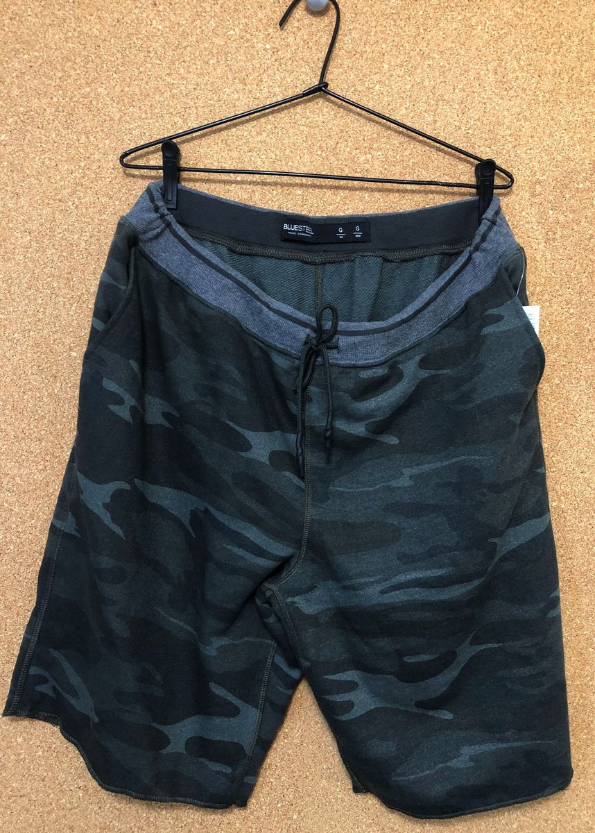 bermuda moletom blue steel