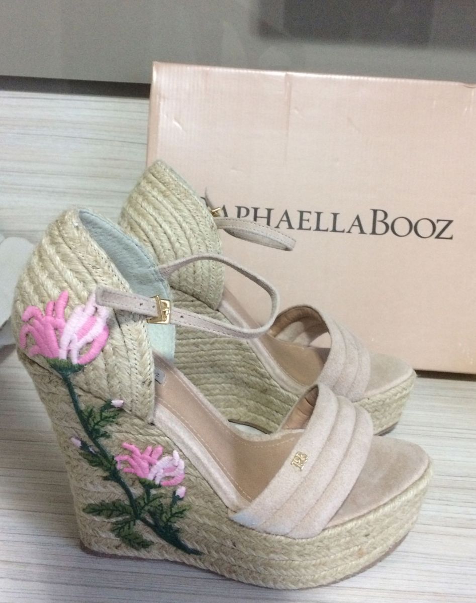 sandália anabela raphaella booz corda feminina