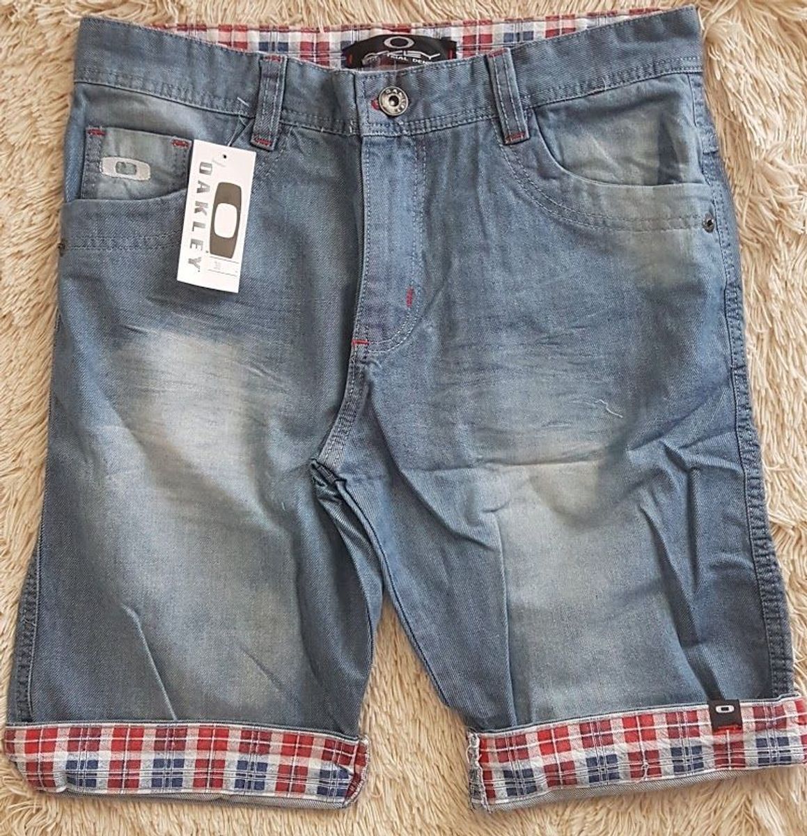 shorts jeans da oakley masculino