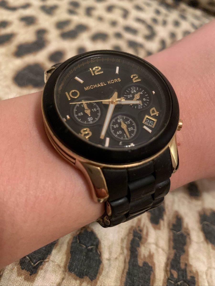 relogio preto michael kors