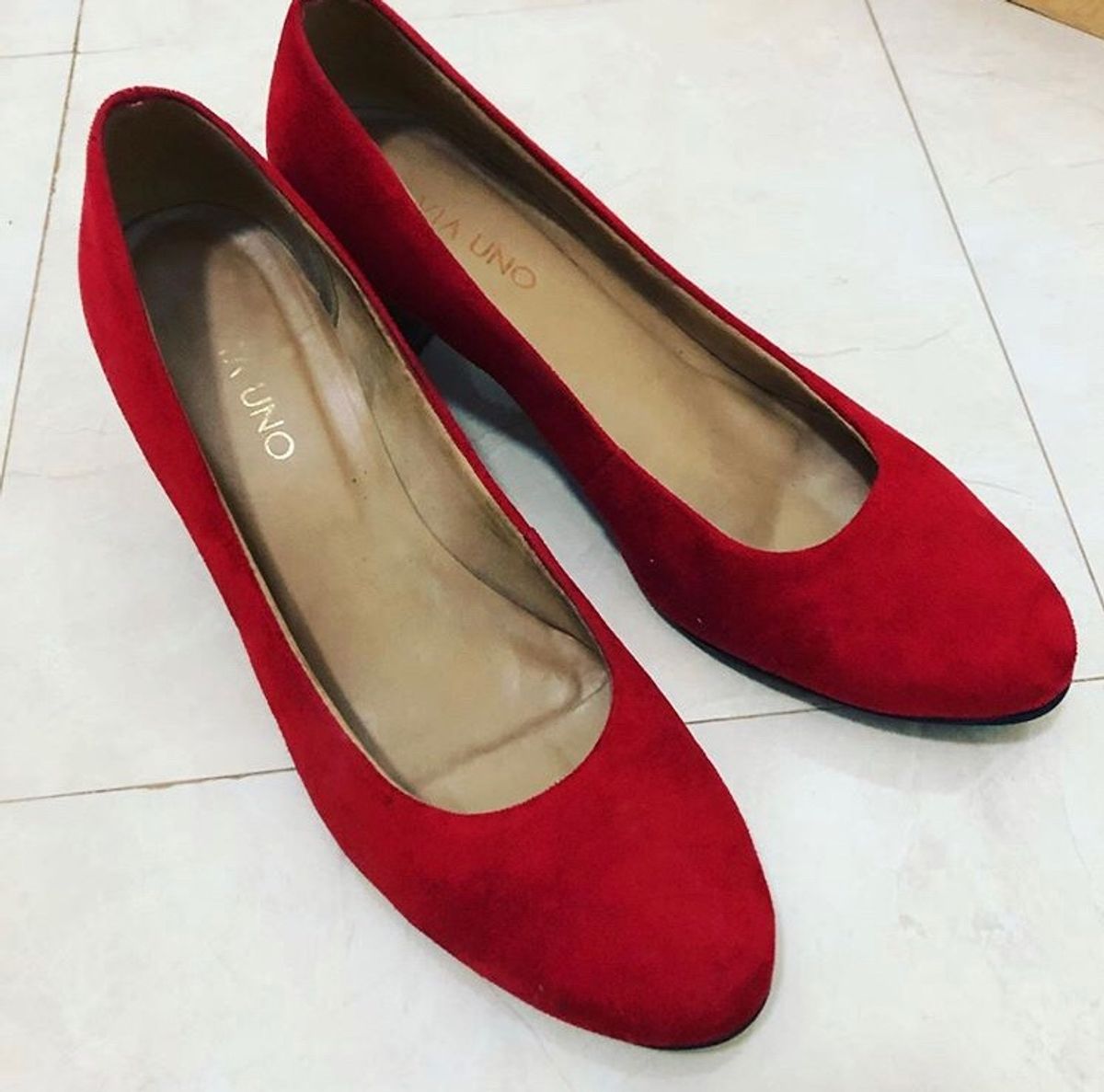 sapato vermelho salto