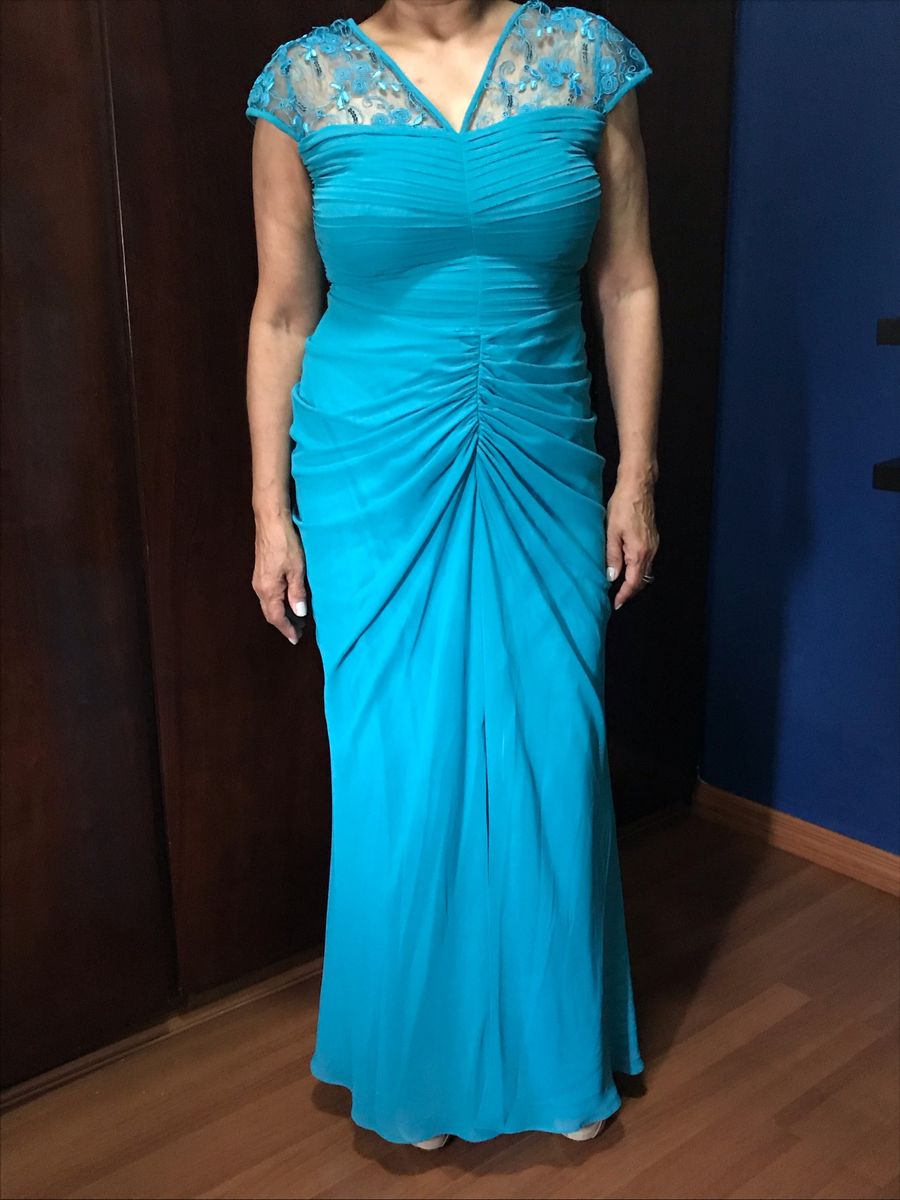 vestido azul celeste