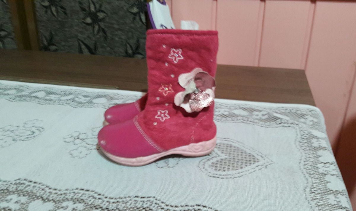 bota rosa pink infantil