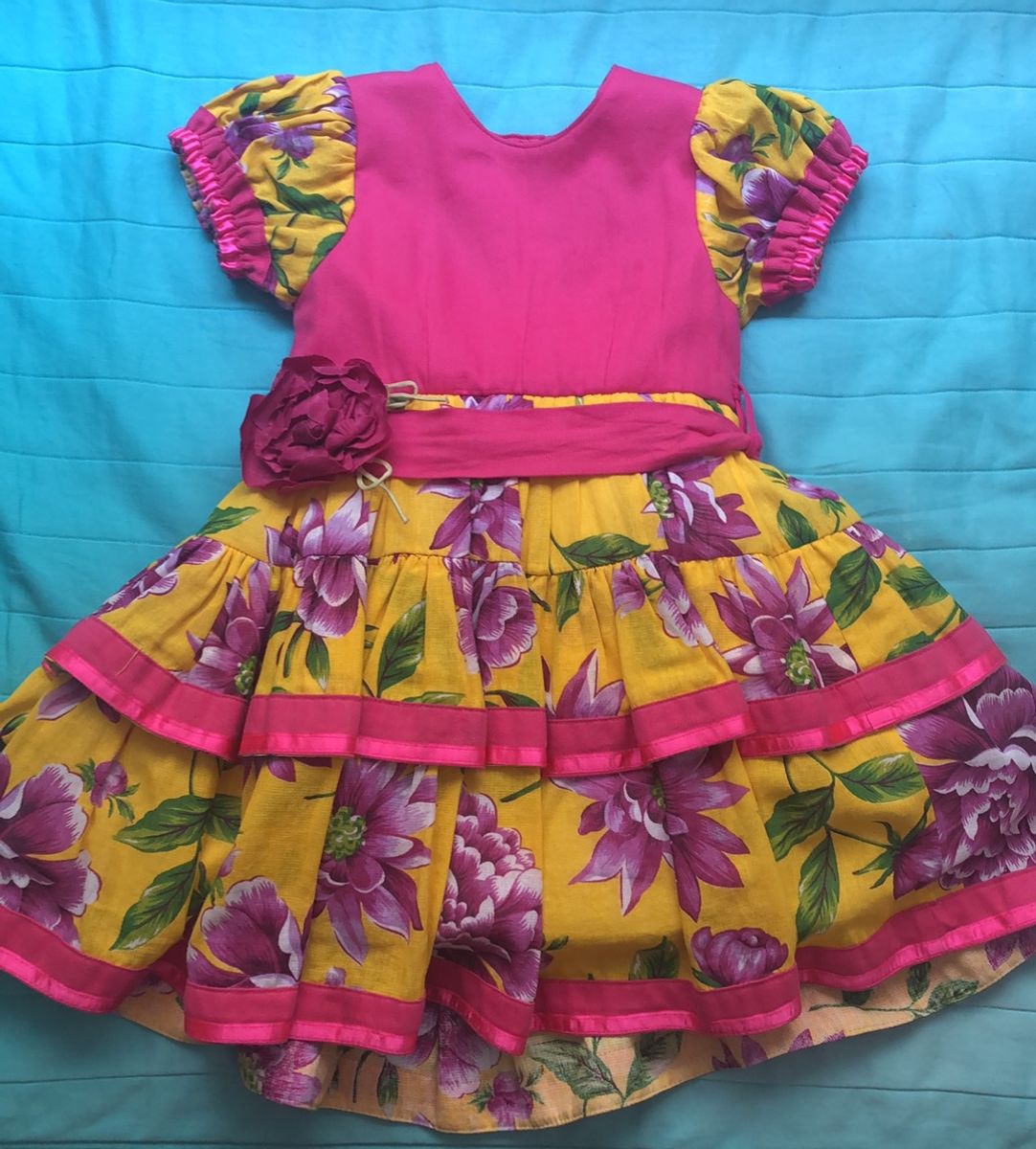vestido festa junina 4 anos