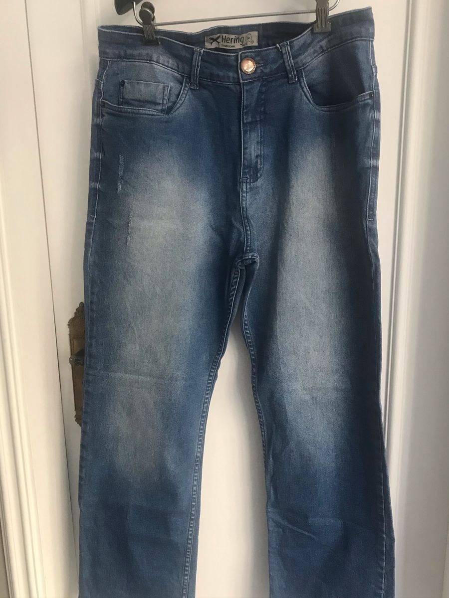 calça jeans masculina tradicional hering