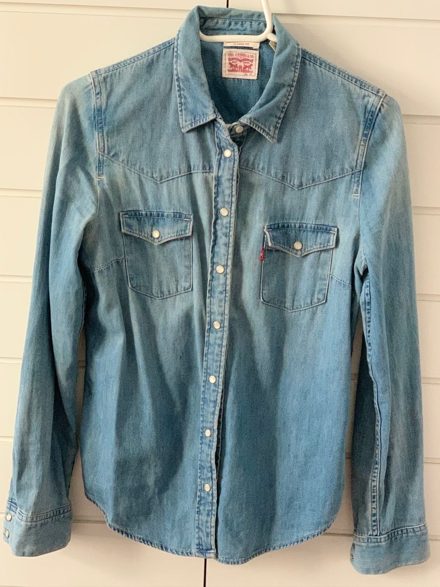 camisa jeans feminina levis