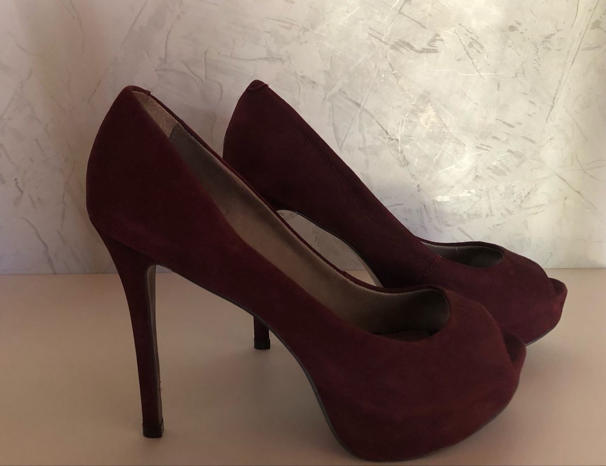 peep toe bordo