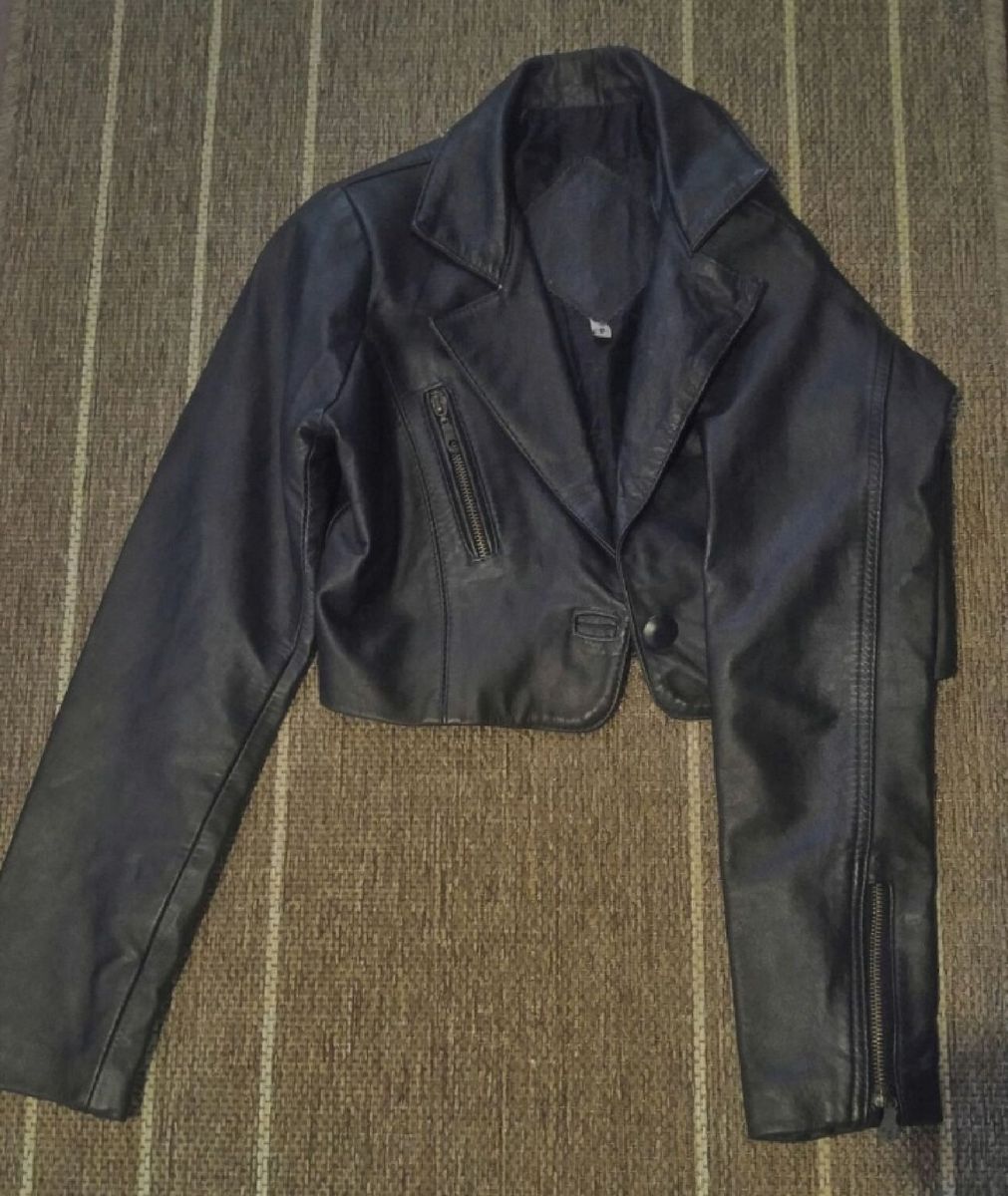 jaqueta de couro de bufalo feminina