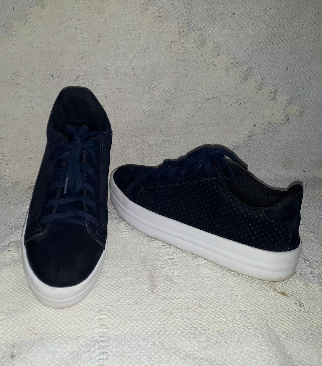 tenis plataforma azul marinho