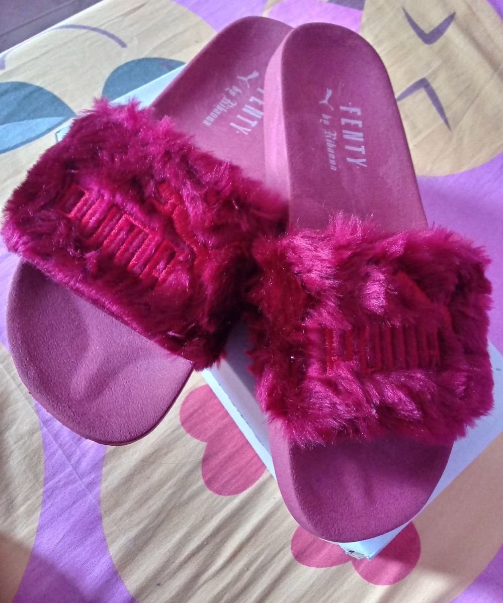 chinelo com pelinho puma