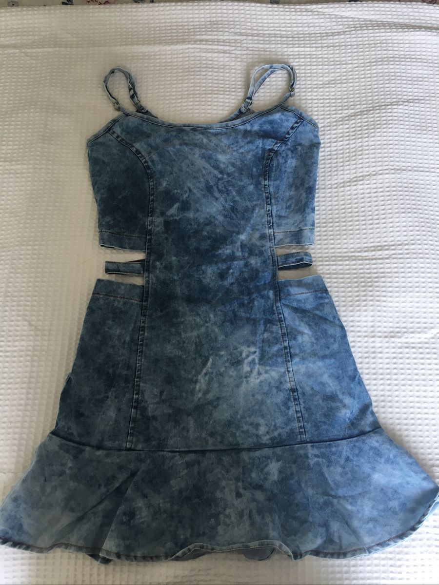 vestido jeans longo infantil