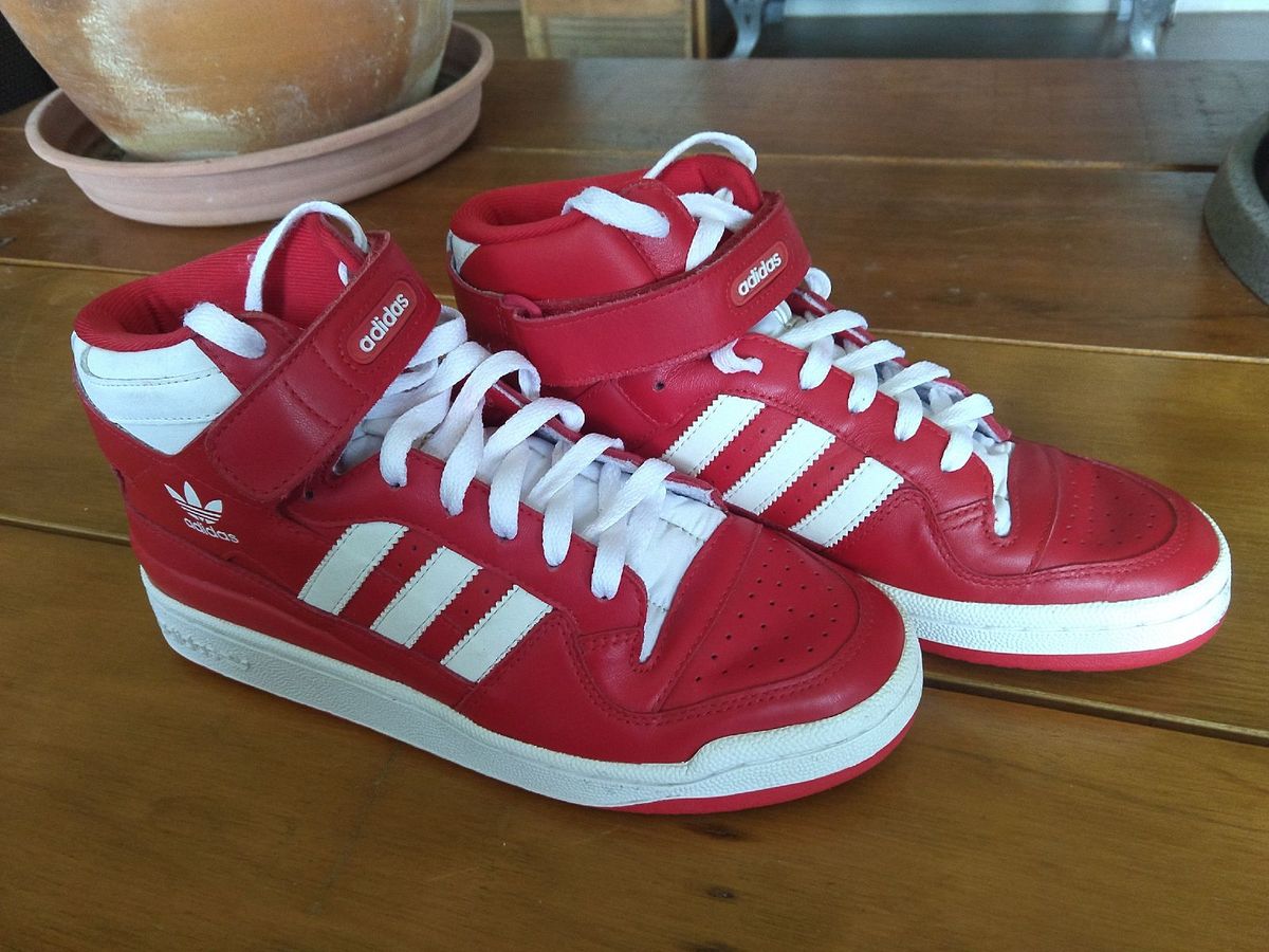 adidas cano alto vermelho