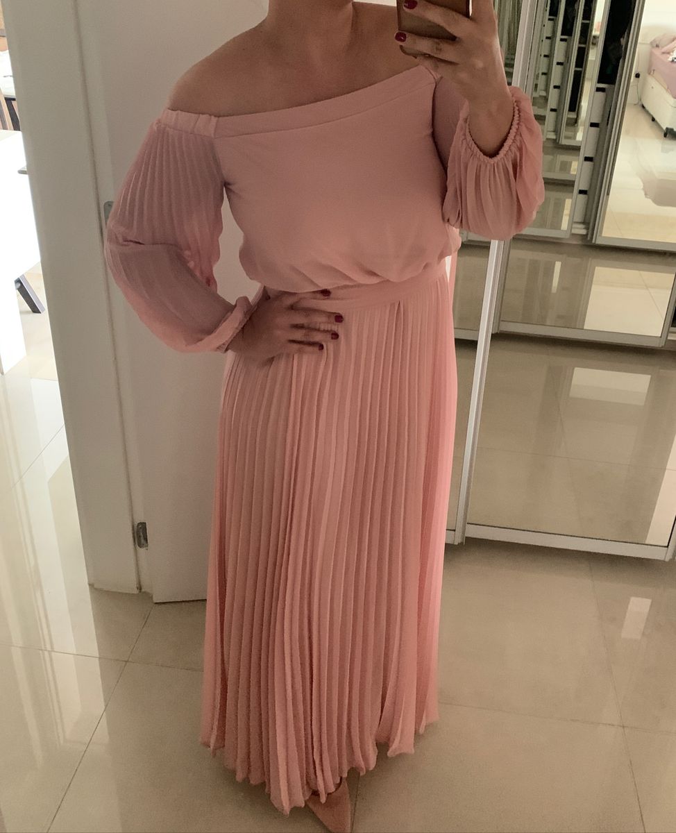 vestido longo rose usado