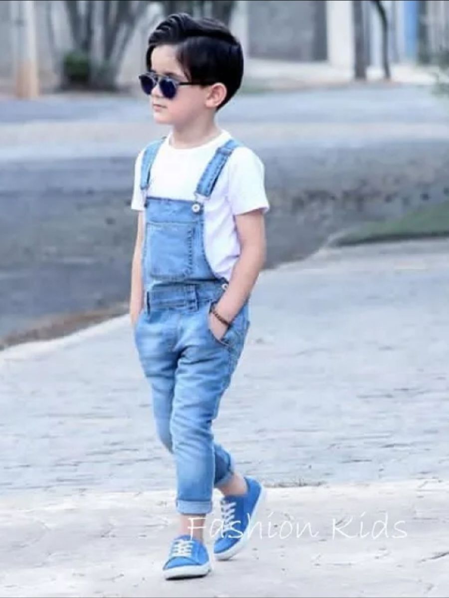 macacao jeans infantil