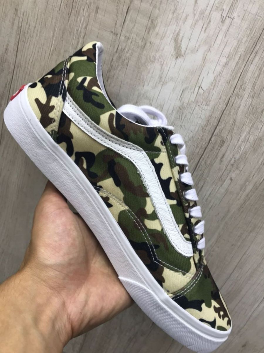 tenis da vans camuflado