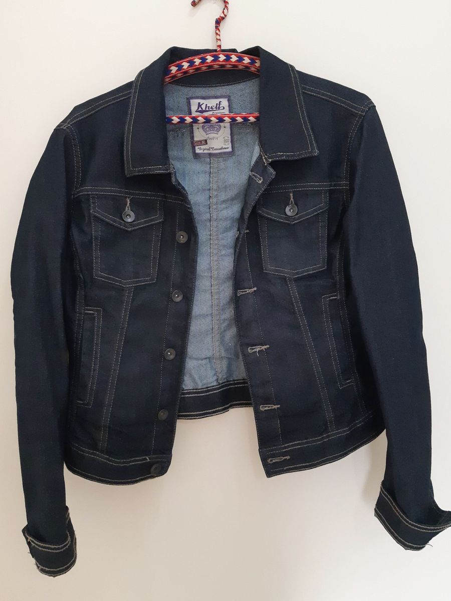 jaqueta jeans feminina khelf