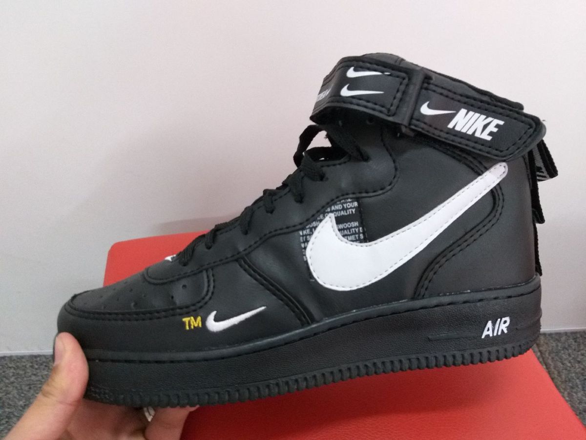 nike air force cano alto preto