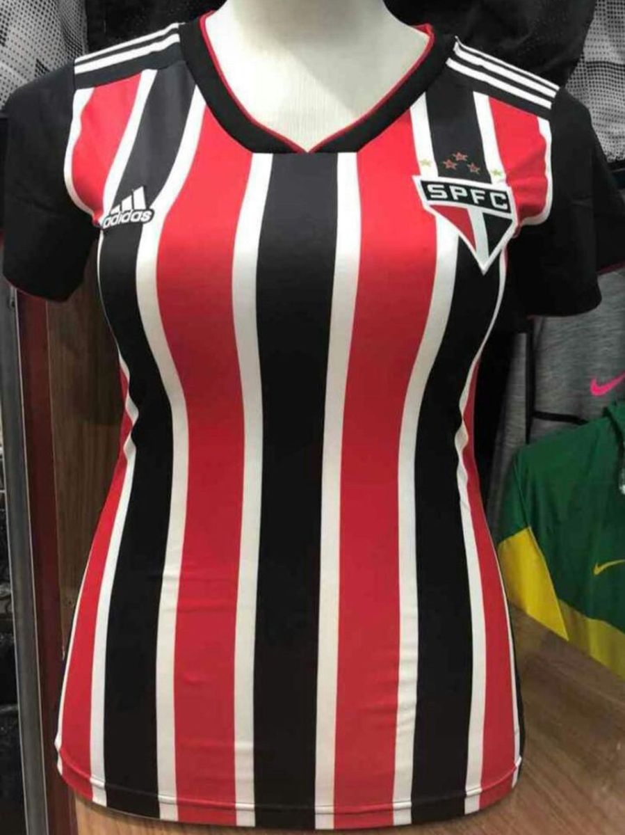 camisa sao paulo feminina preta