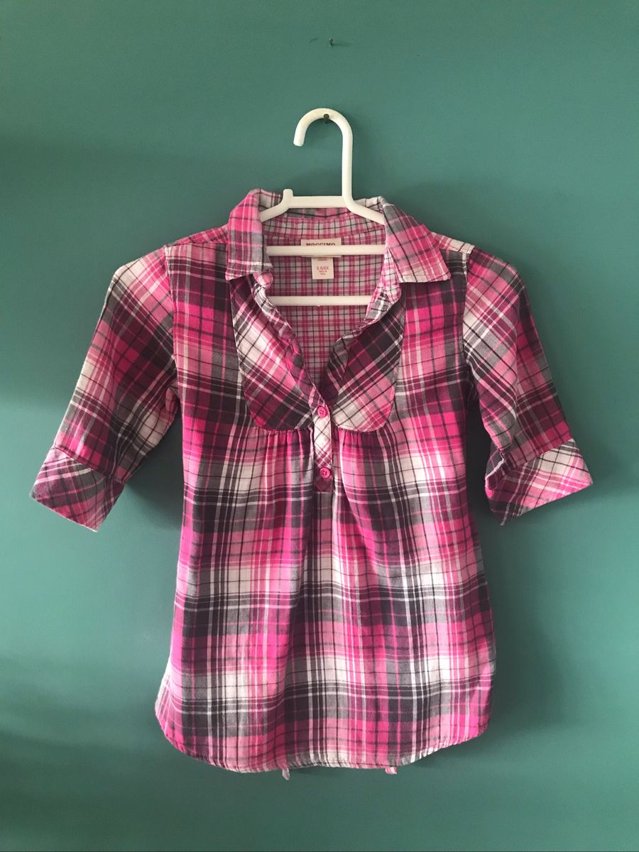 camisa xadrez infantil menina