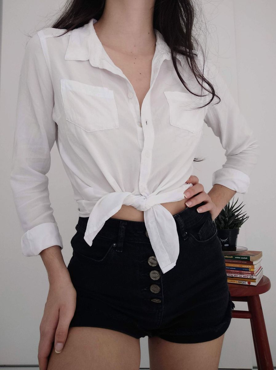 camisa branca social manga longa
