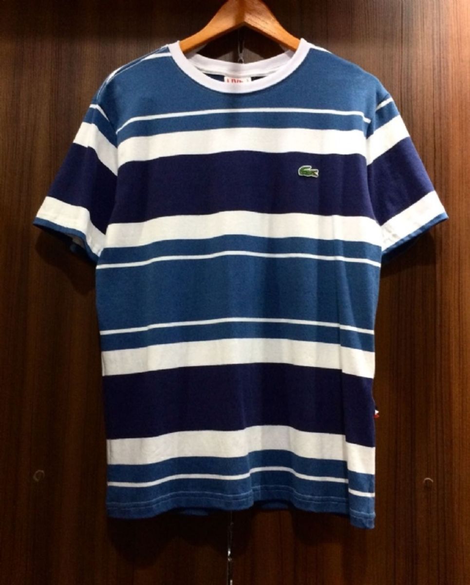 camisa listrada da lacoste