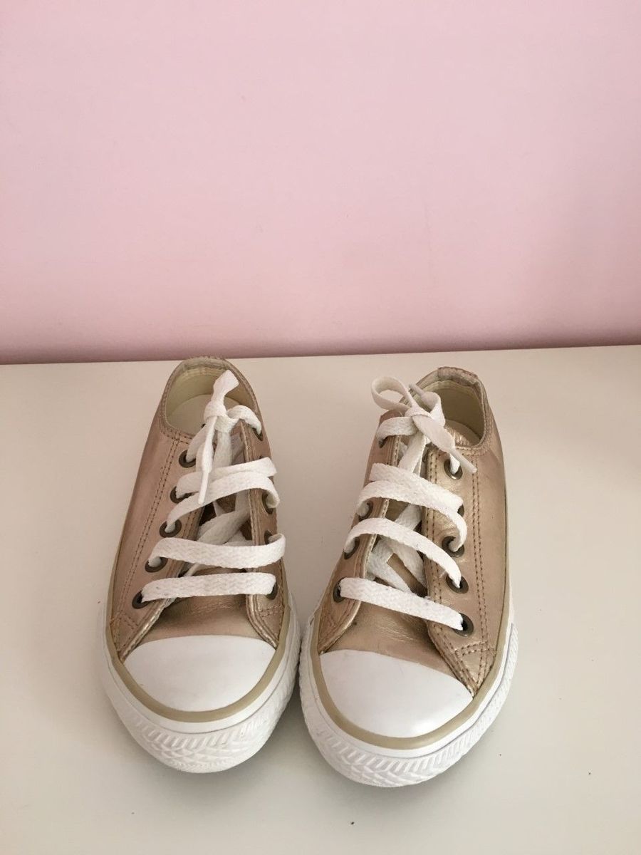 all star dourado infantil