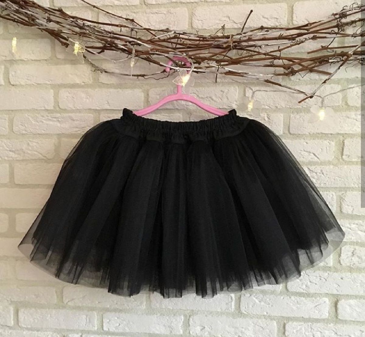 saia tutu preta infantil