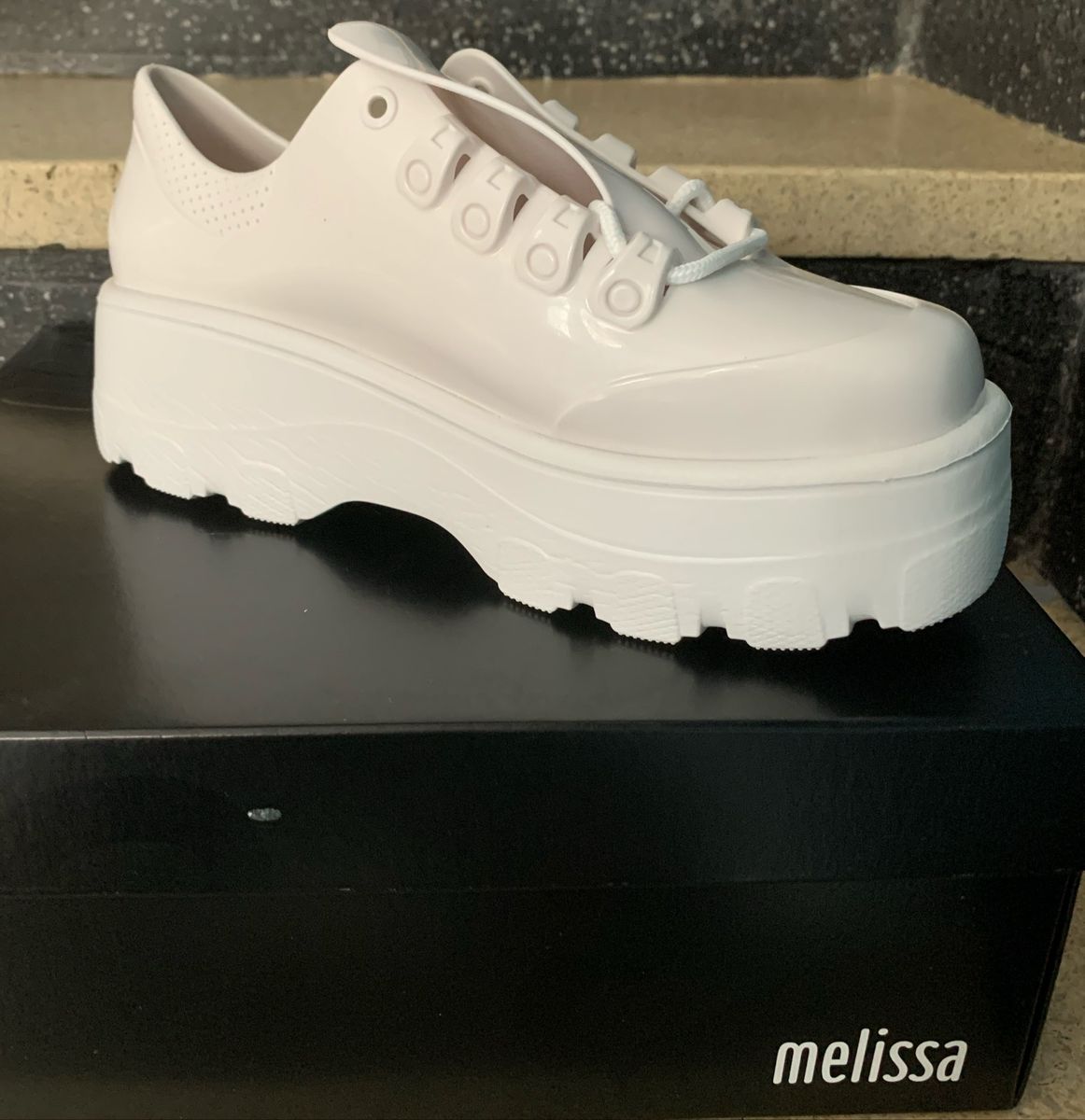 tenis melissa branco alto