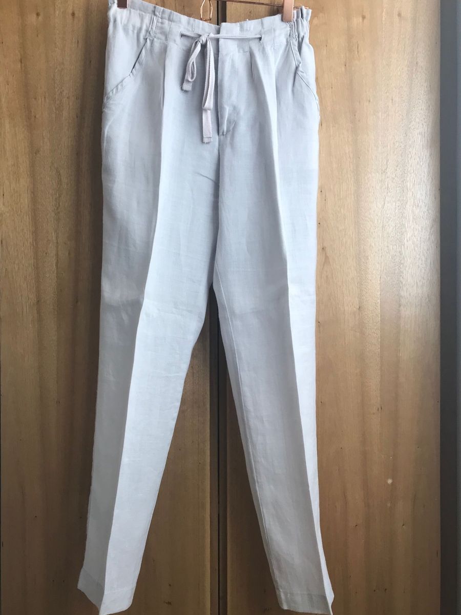 calça de linho feminina zara