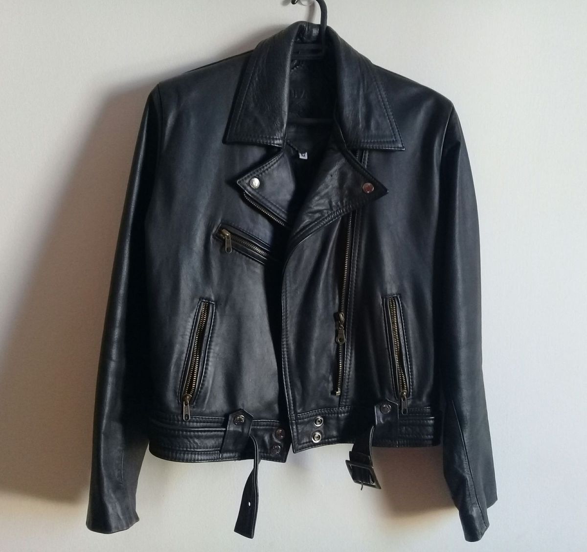 jaqueta biker couro legitimo