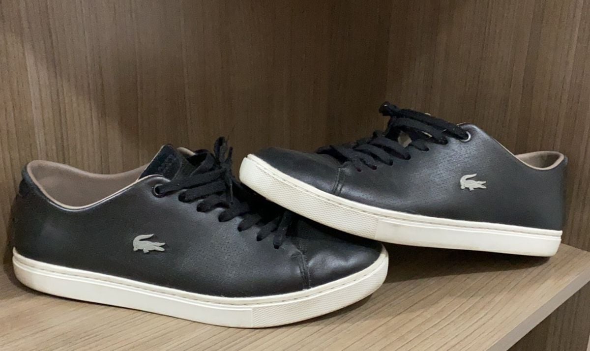 sapatenis lacoste couro