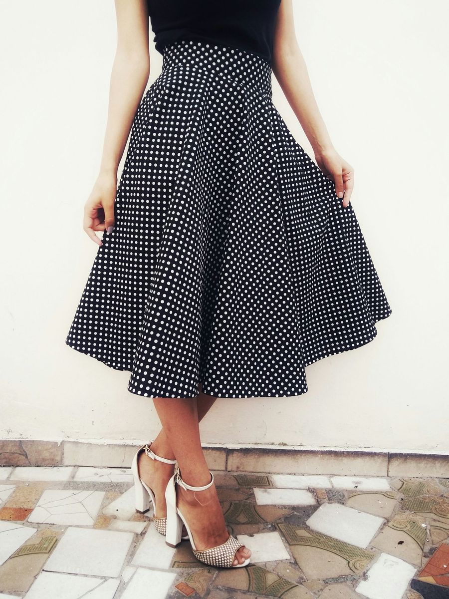 saia de bolinha anos 70