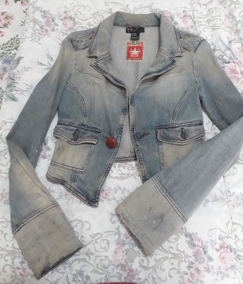 jaqueta jeans diesel feminina