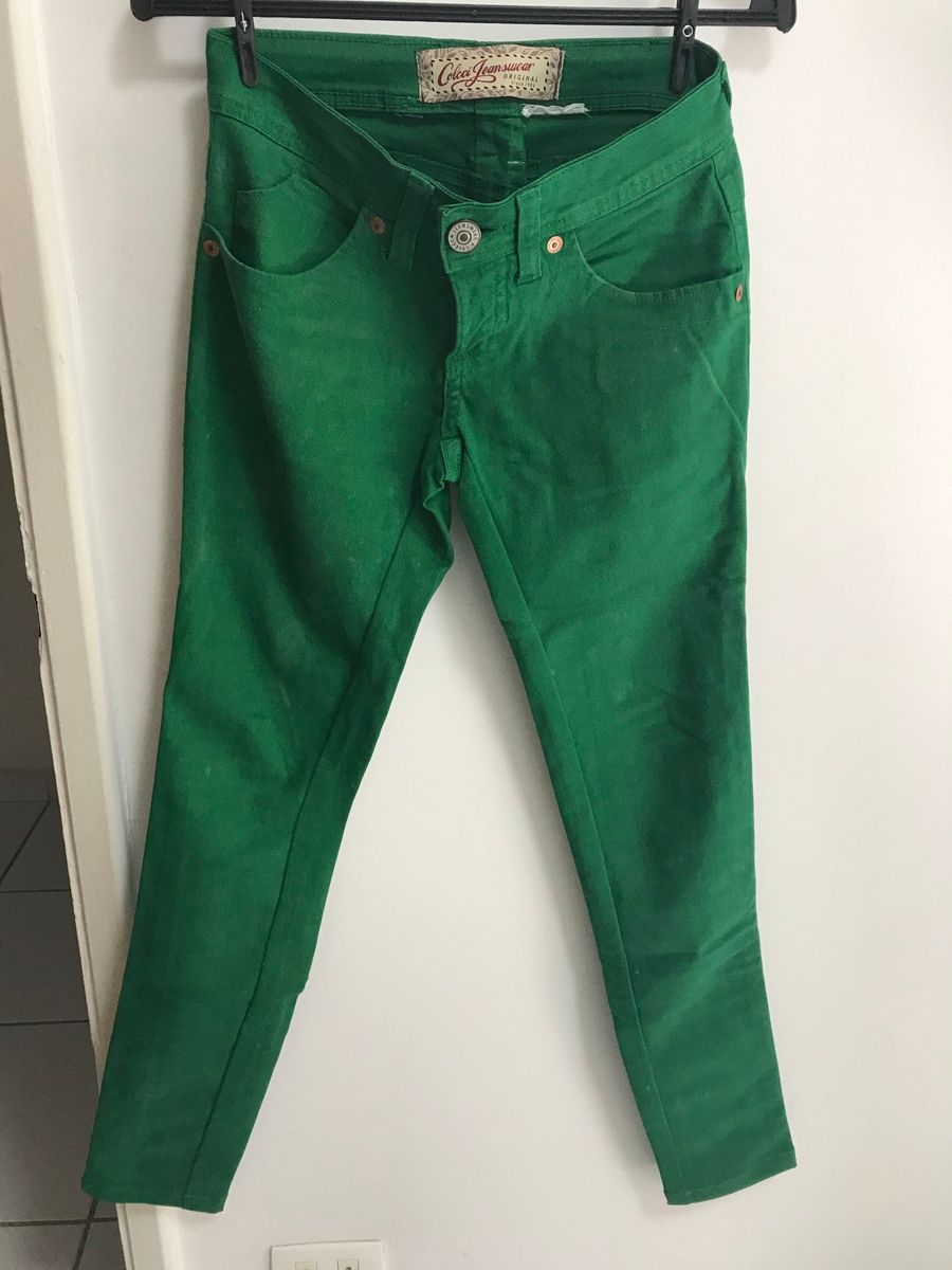 calça verde colcci feminina