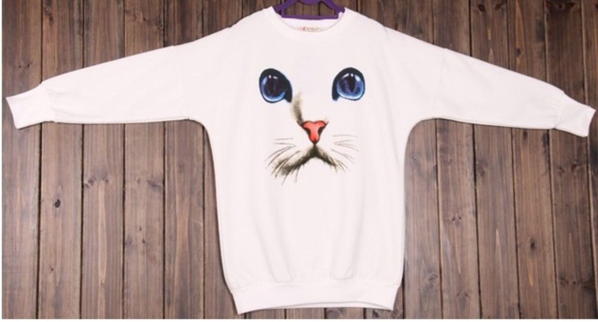 blusa de frio gatinho