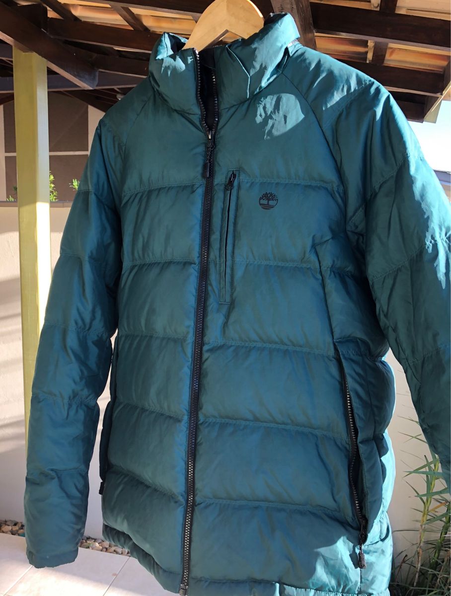 casaco forrado com pena de ganso