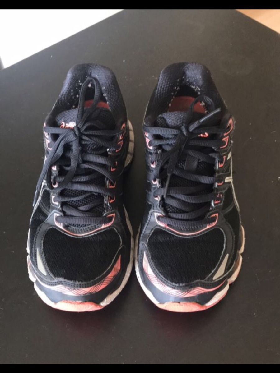 tênis couro asics top spin suede marrom