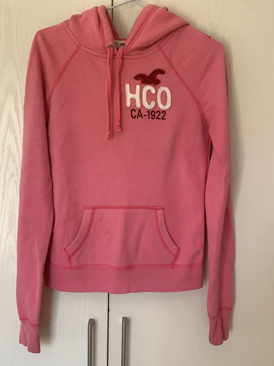 moletom rosa hollister