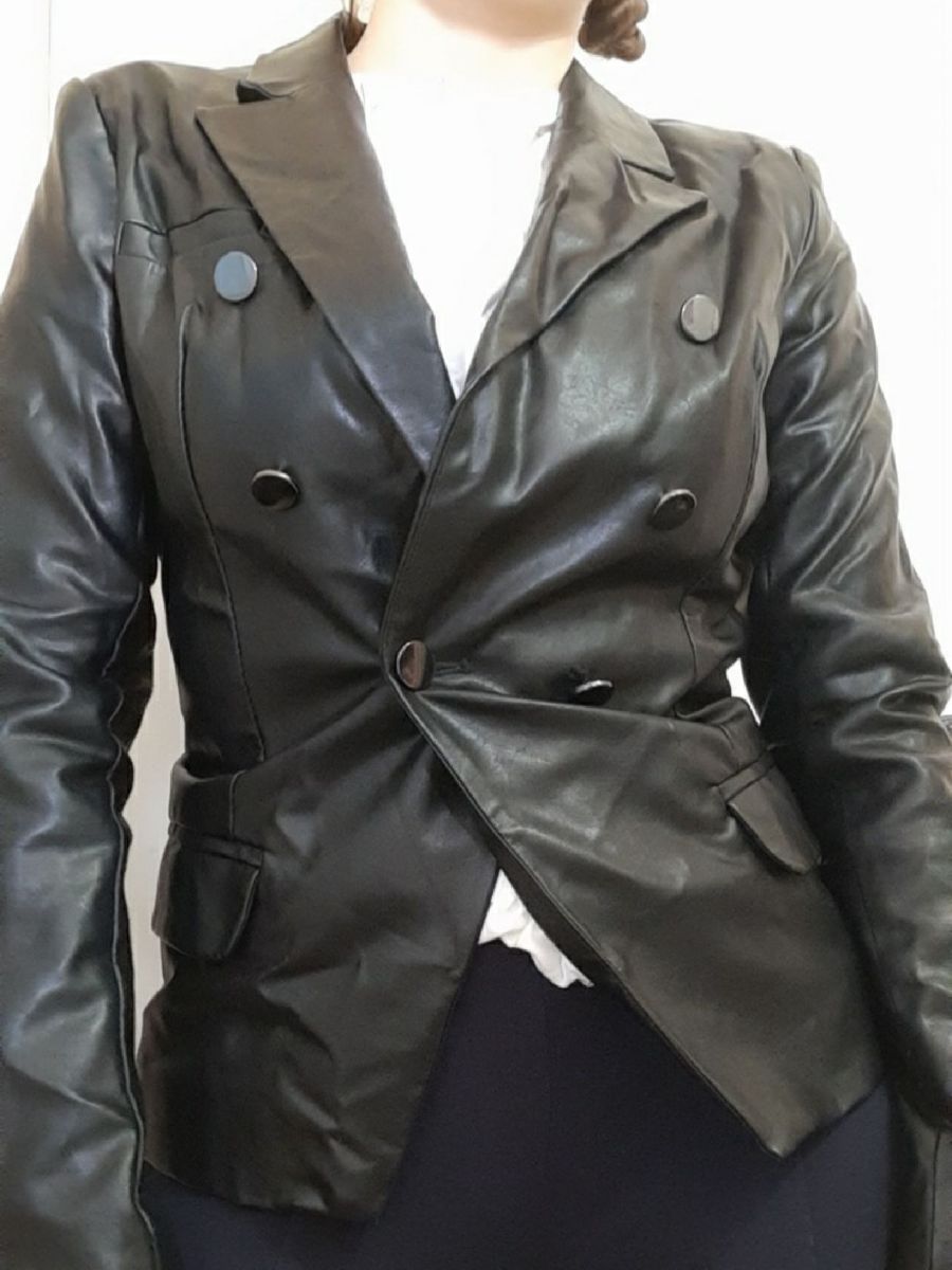 jaqueta de couro feminina riachuelo