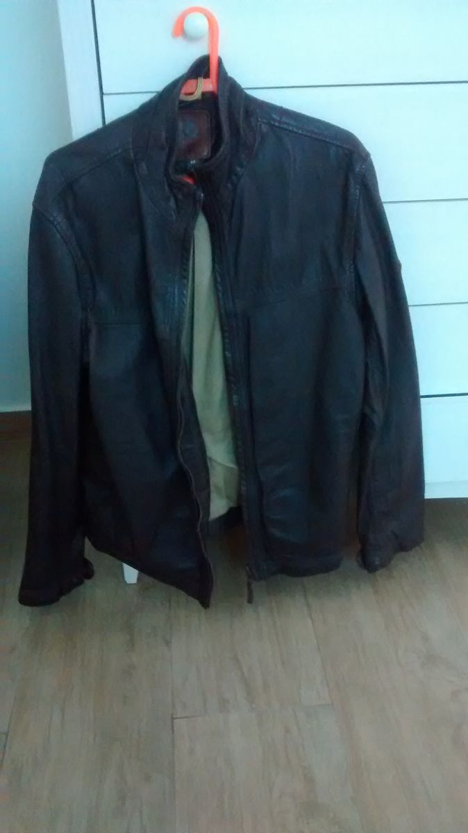 jaqueta de couro timberland