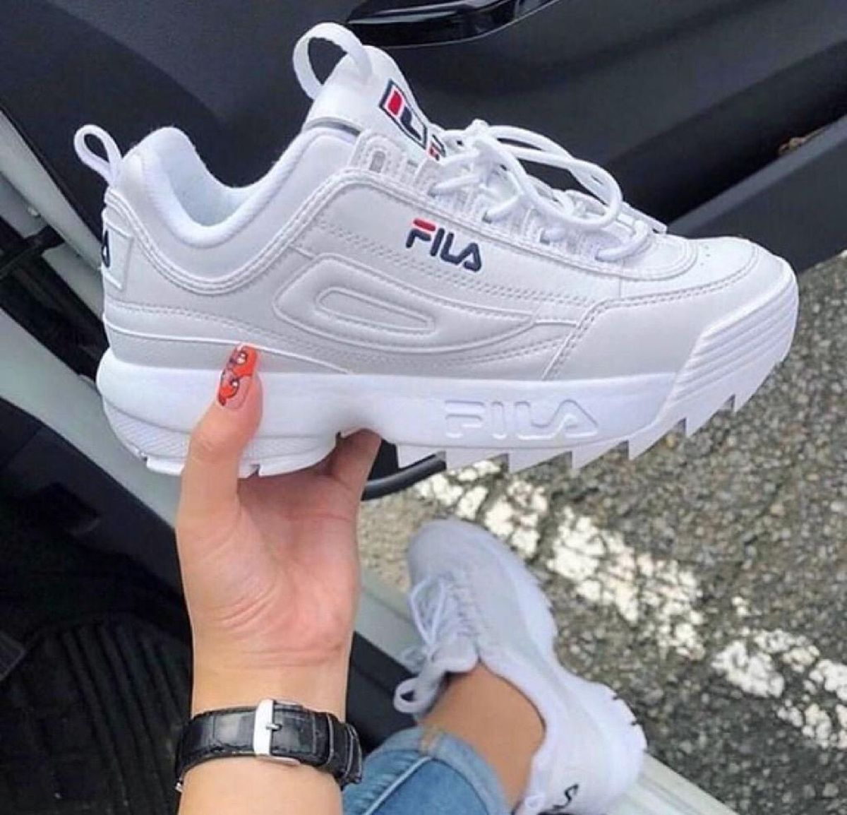 sapatos fila branco