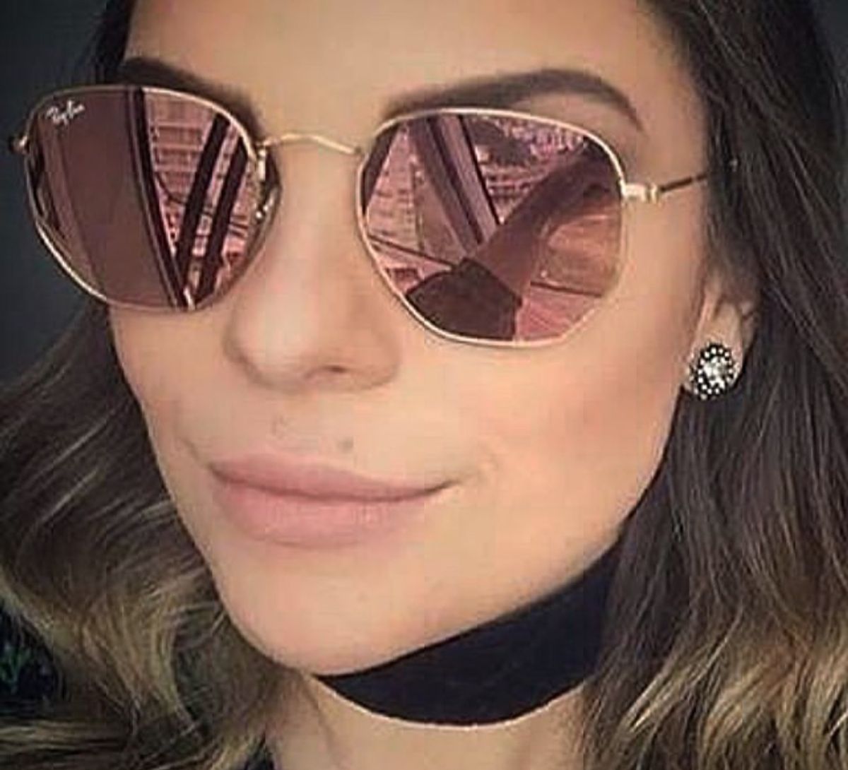 ray ban hexagonal rosa