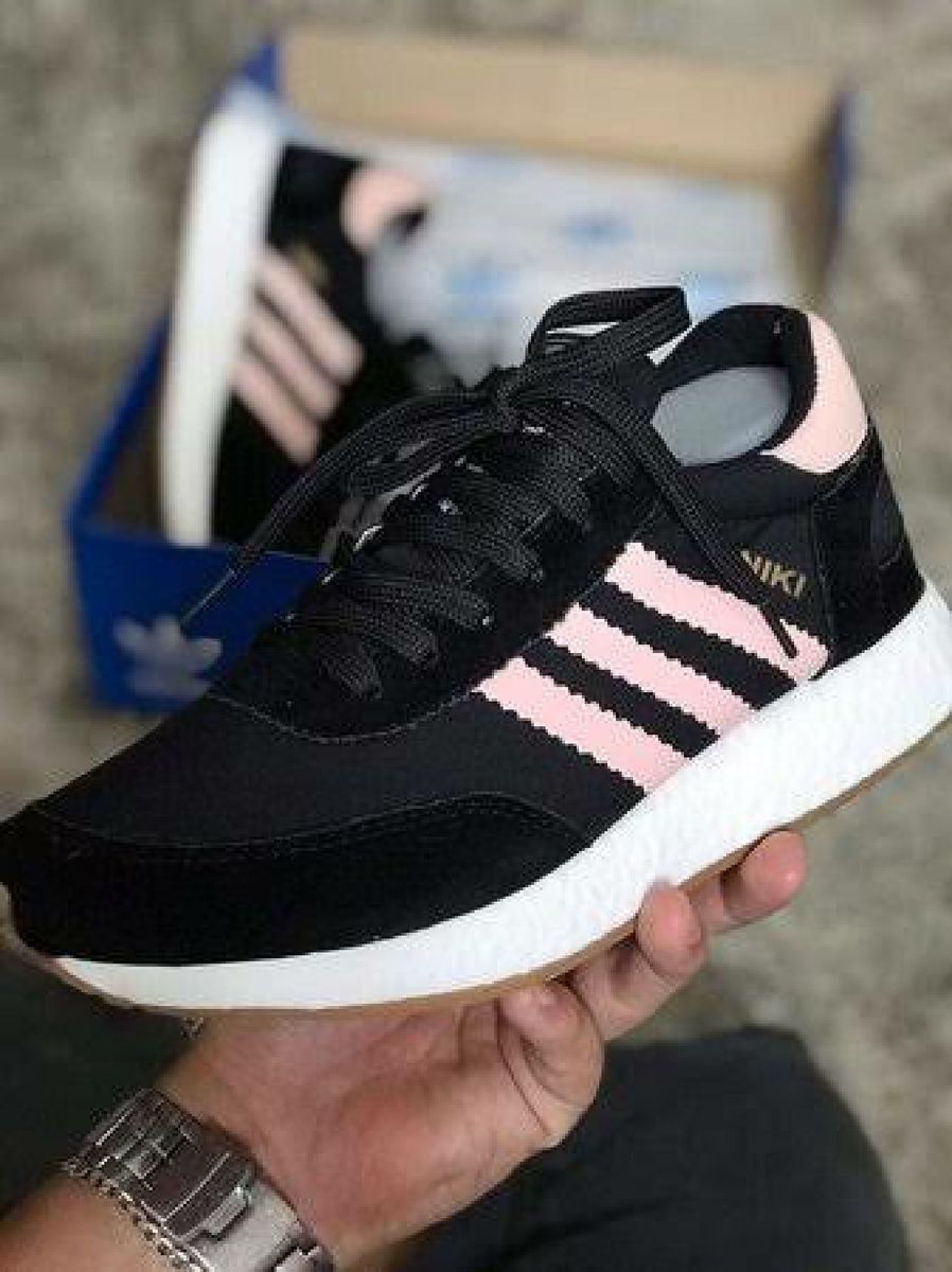 tenis adidas feminino preto e rosa