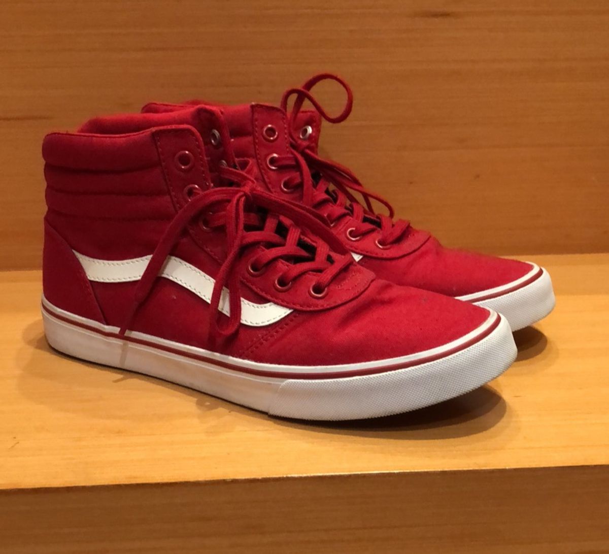 vans old skool vermelho cano alto