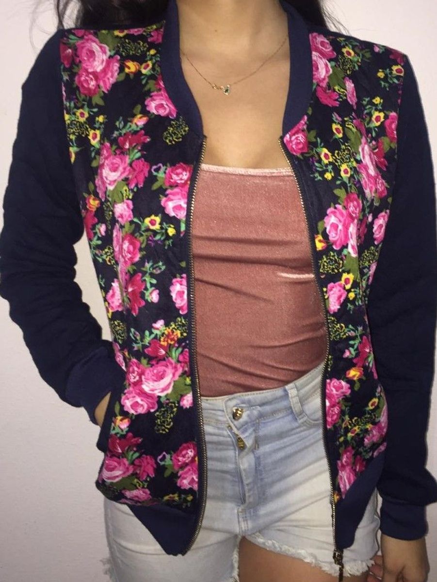casaco floral feminino